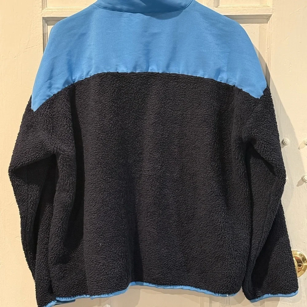J. Crew Blue and Black Puffer Jacket